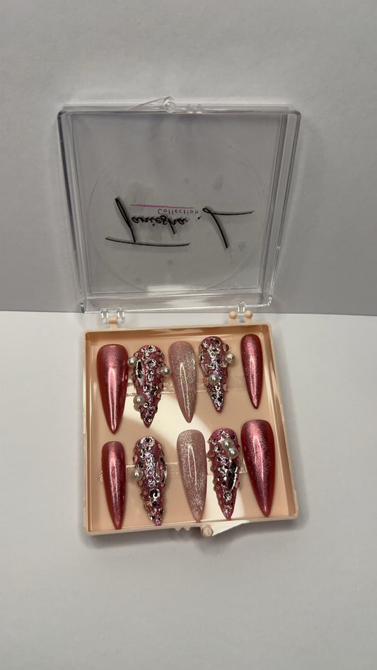 Barbz - Pink - (L-3XL) - press on nails - set of 10