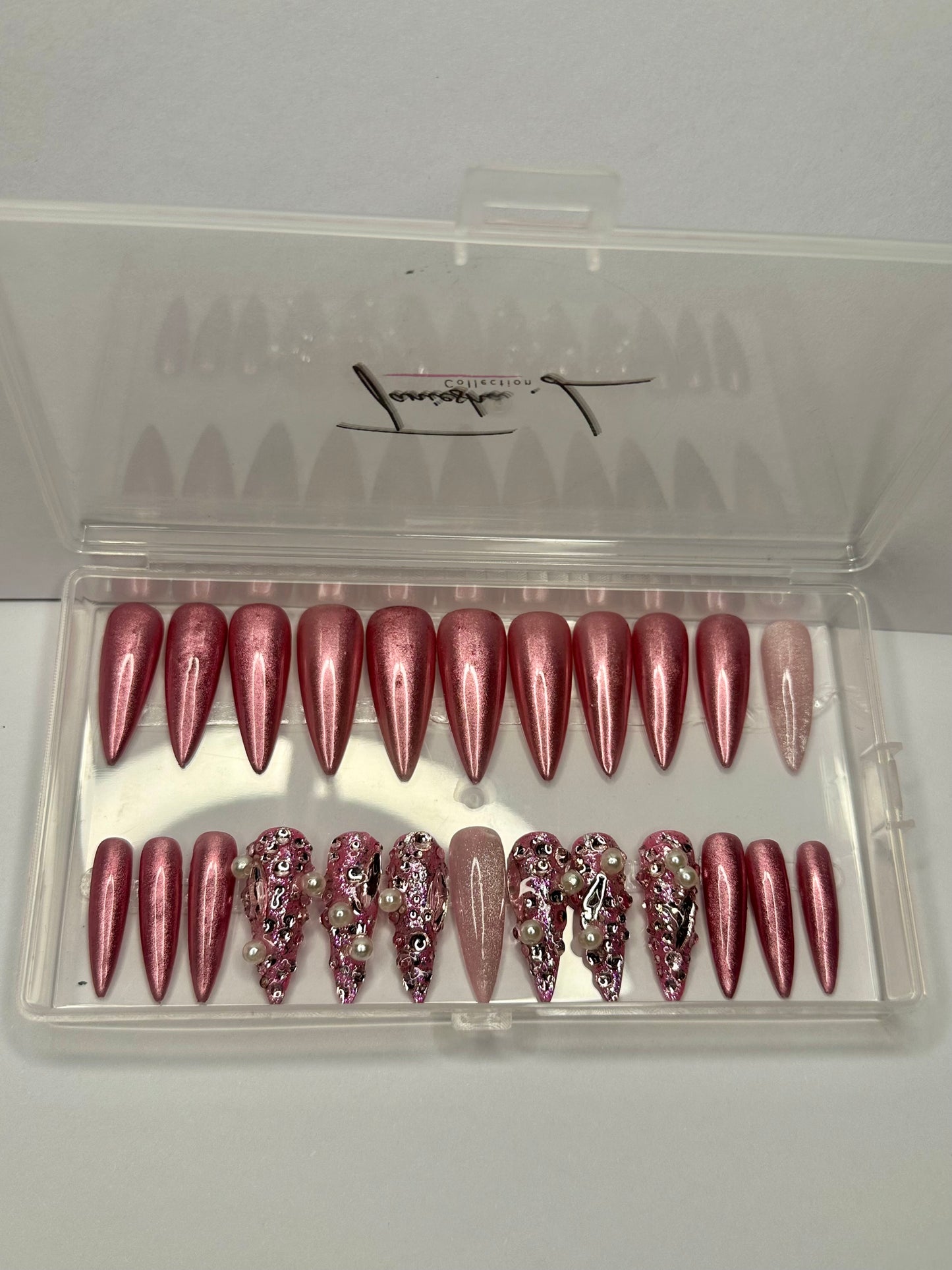 Barbz - Pink - (L-3XL) - press on nails - set of 20/24