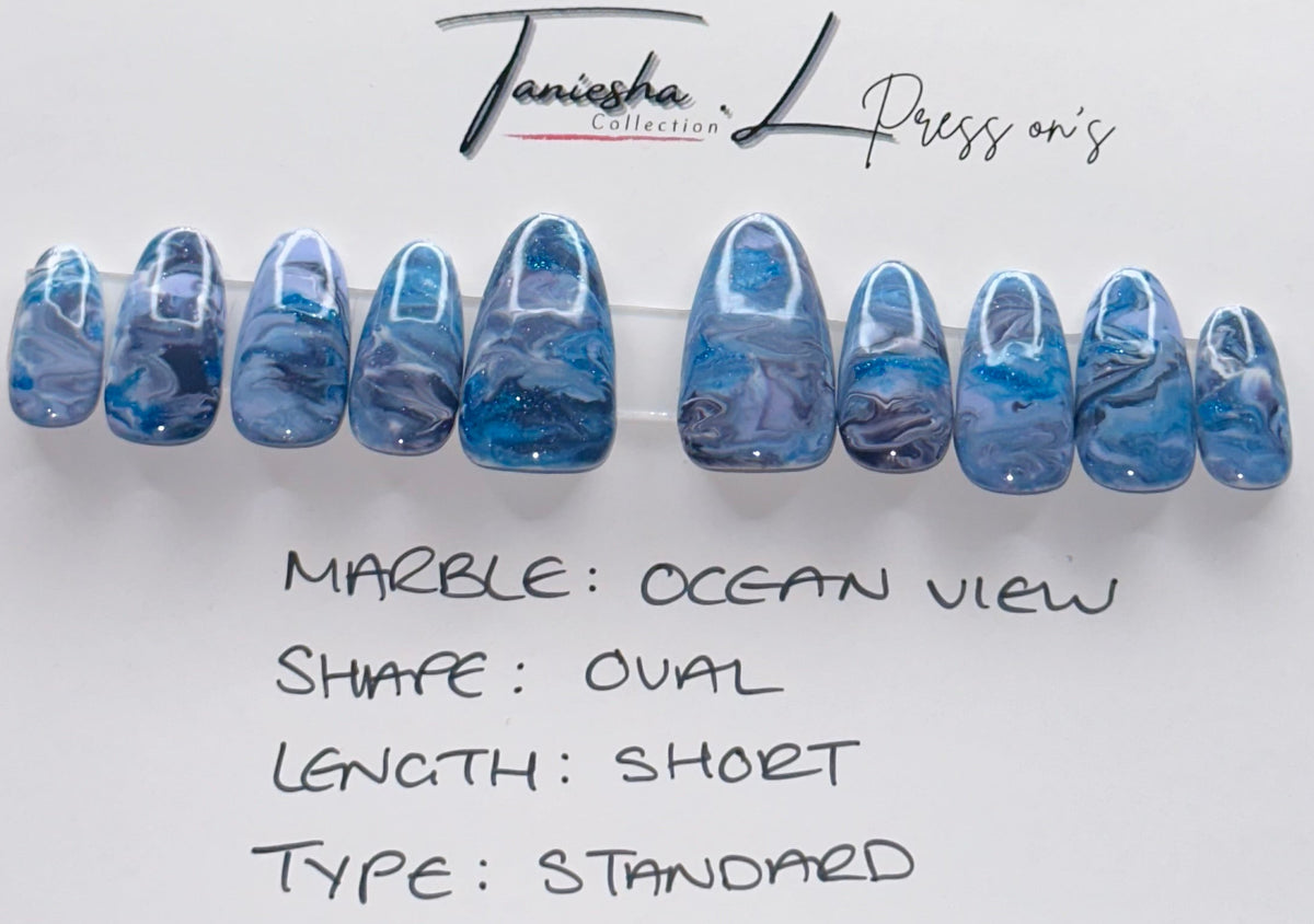 Ocean View (XS-M) - press on nails - set of 10