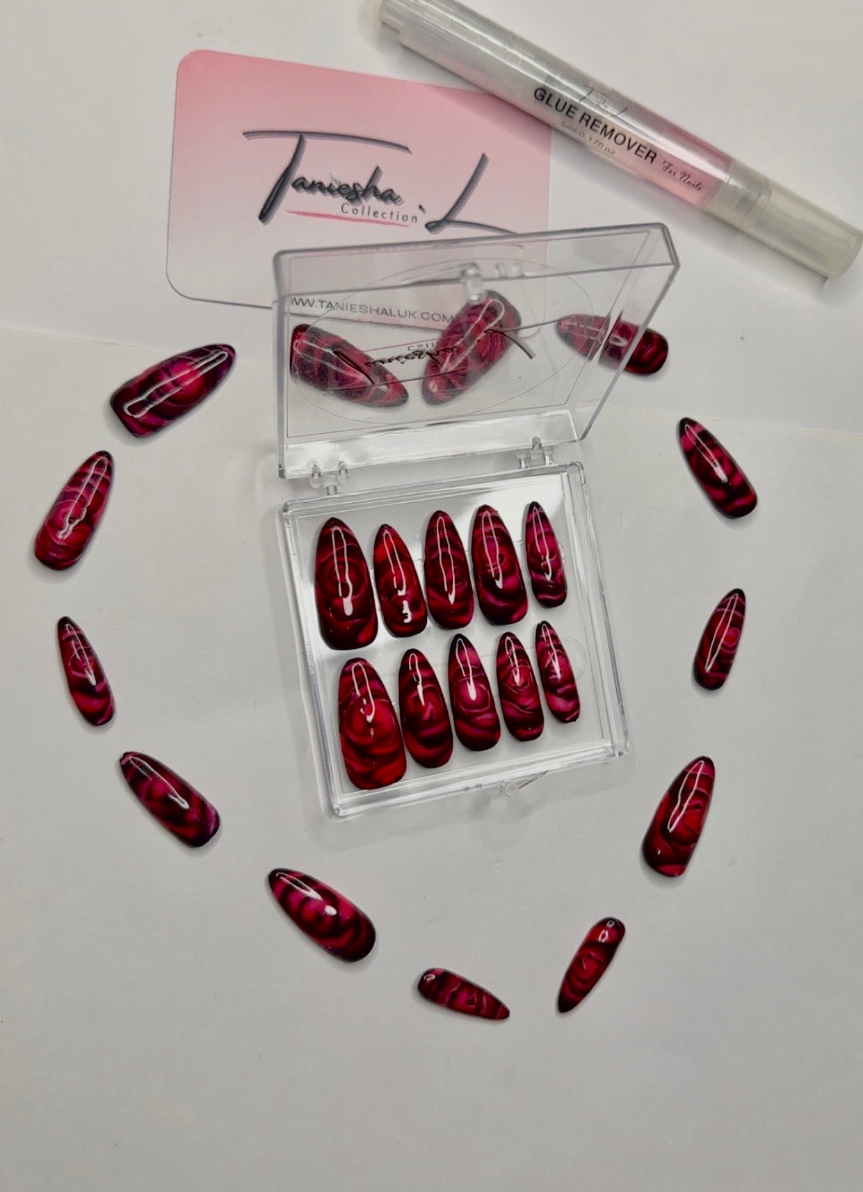 Rose (L-3XL) - press on nails - set of 10